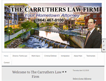 Tablet Screenshot of carrutherslawfirm.com